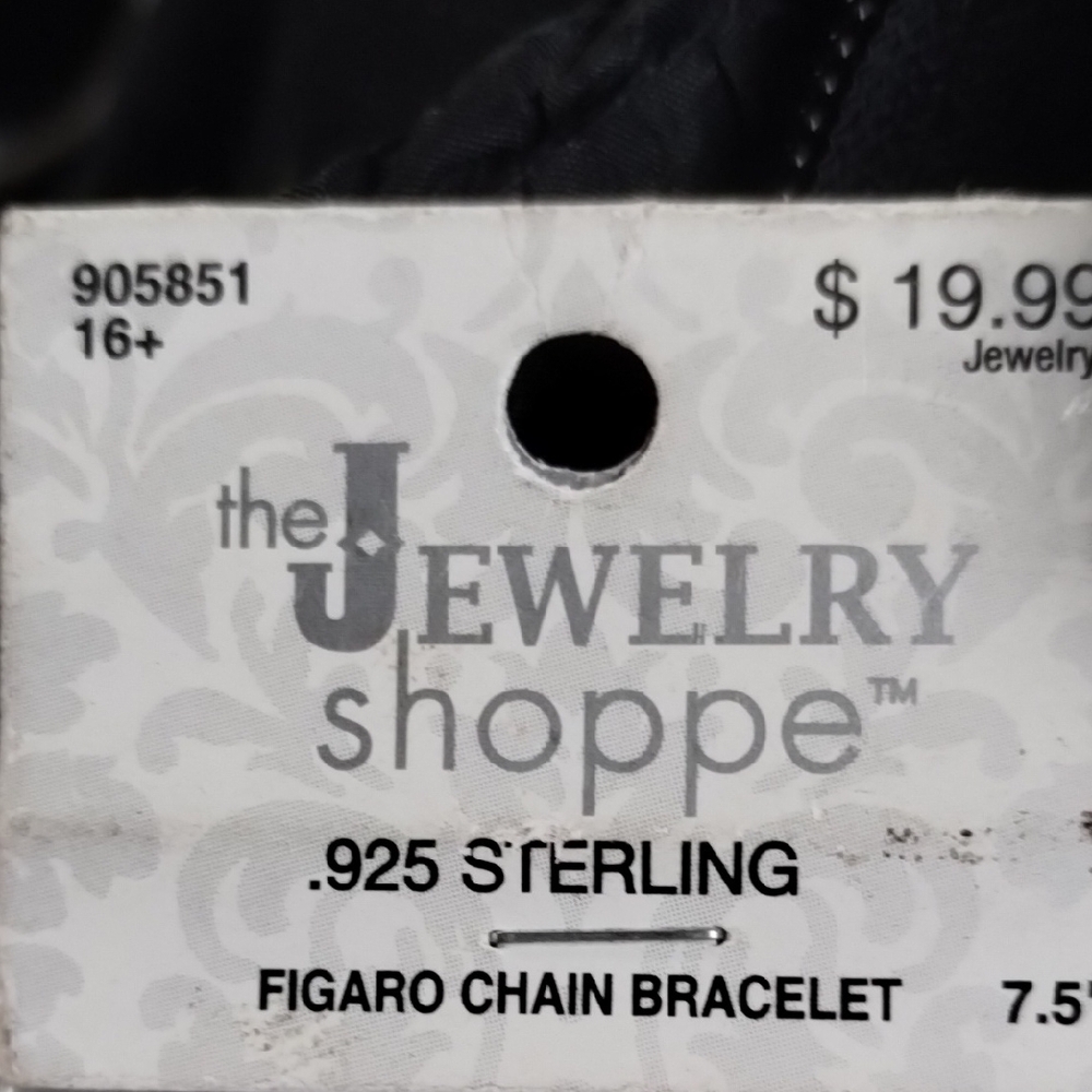 Sterling Silver Figaro Chain Bracelet
